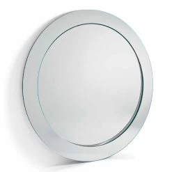 Miroir Sur Pied Rond Moderne Avec Cadre Incliné Fabriqué En Italie - Salamina