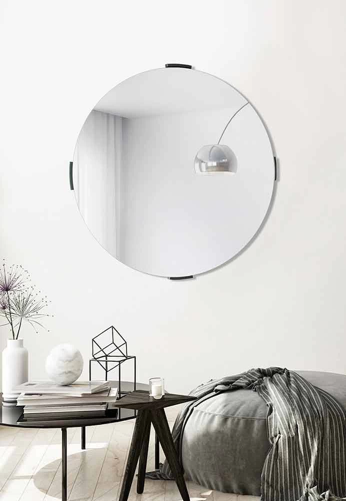 Miroir Mural En Porte-à-faux Design Rond Moderne Avec Cadre - Odosso 5 Miroir Mural En Porte-à-faux Design Rond Moderne Avec Cadre - Odosso – Image 3