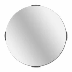Miroir Mural En Porte-à-faux Design Rond Moderne Avec Cadre - Odosso