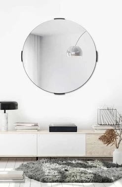 Miroir Mural En Porte-à-faux Design Rond Moderne Avec Cadre - Odosso 13 Miroir Mural En Porte-à-faux Design Rond Moderne Avec Cadre - Odosso -Décoration D'intérieur specchio decorativo a muro di design tondo moderno a sbalzo con cornice odosso 4