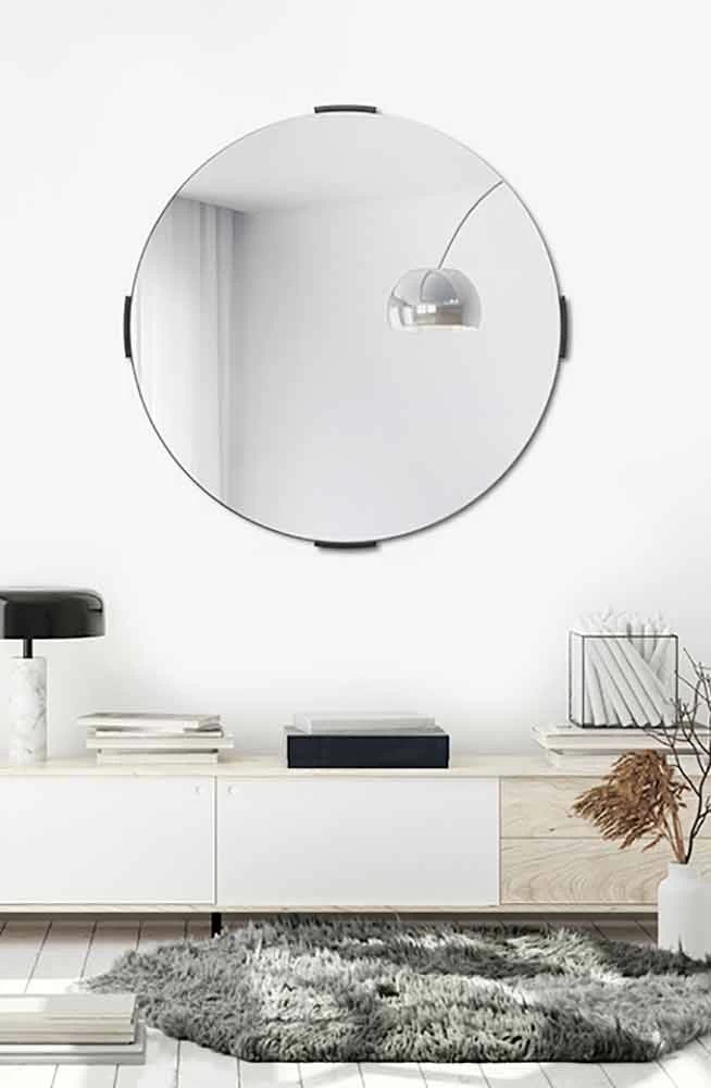 Miroir Mural En Porte-à-faux Design Rond Moderne Avec Cadre - Odosso 7 Miroir Mural En Porte-à-faux Design Rond Moderne Avec Cadre - Odosso – Image 5