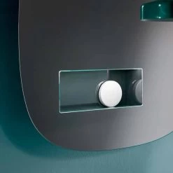 Miroir Mural Décoratif Fini Fumé Avec Compartiment Design Noir - Matrix -Décoration D'intérieur specchio decorativo a muro finitura fume con vano nero di design matrix 2