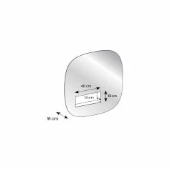 Miroir Mural Décoratif Fini Fumé Avec Compartiment Design Noir - Matrix -Décoration D'intérieur specchio decorativo a muro finitura fume con vano nero di design matrix 3