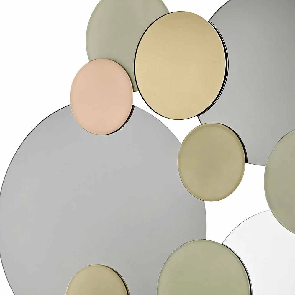 Miroir Mural Décoratif Avec Cercles Colorés Qualité Made In Italy - Babol 4 Miroir Mural Décoratif Avec Cercles Colorés Qualité Made In Italy - Babol – Image 2