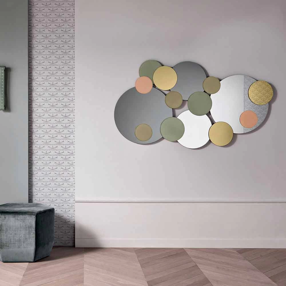 Miroir Mural Décoratif Avec Cercles Colorés Qualité Made In Italy - Babol 5 Miroir Mural Décoratif Avec Cercles Colorés Qualité Made In Italy - Babol – Image 3