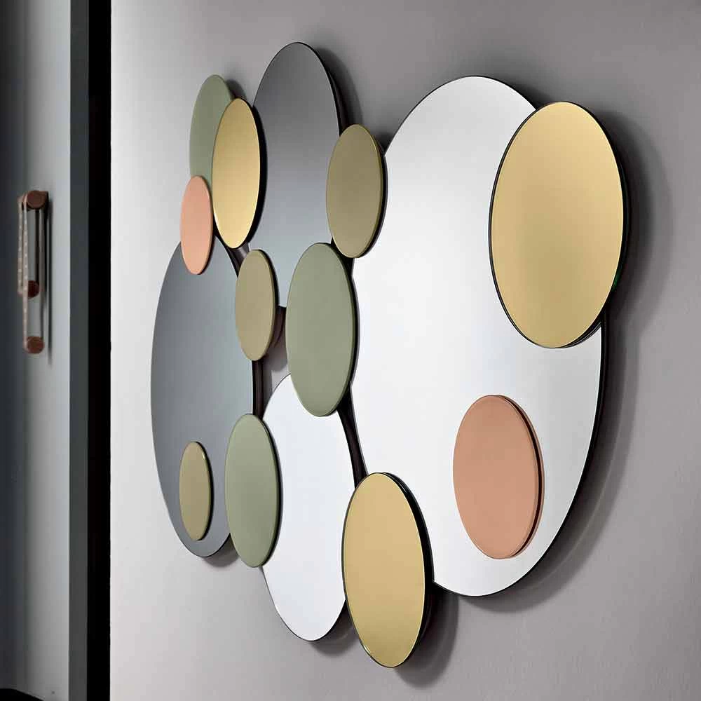 Miroir Mural Décoratif Avec Cercles Colorés Qualité Made In Italy - Babol 6 Miroir Mural Décoratif Avec Cercles Colorés Qualité Made In Italy - Babol – Image 4