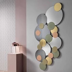 Miroir Mural Décoratif Avec Cercles Colorés Qualité Made In Italy - Babol 14 Miroir Mural Décoratif Avec Cercles Colorés Qualité Made In Italy - Babol -Décoration D'intérieur specchio decorativo a parete con cerchi colorati design in 2 dimensioni babol 5