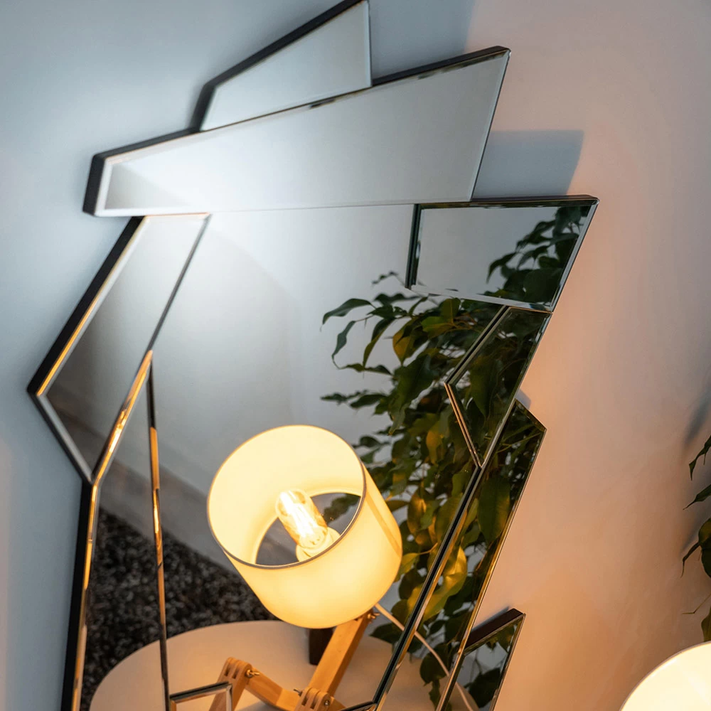 Miroir Mural Décoratif En Verre Avec Cadre En Forme - Nefro 7 Miroir Mural Décoratif En Verre Avec Cadre En Forme - Nefro – Image 5