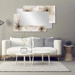 Miroir Mural Décoratif Fait En Italie Sabbiate, Design Moderne -Décoration D'intérieur specchio di design da parete a doppia elle made in italy sabbiate 3