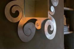 Miroir Mural De Conception Moderne Avec Forme De Fer Fabriqué En Italie - Pacifique -Décoration D'intérieur specchio di design moderno da parete sagomato in ferro made in italy pacifico 3