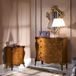 Miroir En Forme De Luxe Avec Cadre En Feuille D'or Fabriqué En Italie - Precious -Décoration D'intérieur specchio di lusso sagomato con cornice foglia oro made in italy prezioso 2