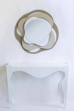 Miroir Mural De Design Moderne En Fer Tricolore Fabriqué En Italie - Gertrude -Décoration D'intérieur specchio di moderno design da muro in ferro tricolore made in italy gertrude 2