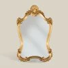 Miroir Classique à La Feuille D'or Avec Cadre En Forme Fabriqué En Italie - Precious -Décoration D'intérieur specchio foglia oro classico con cornice sagomata made in italy prezioso
