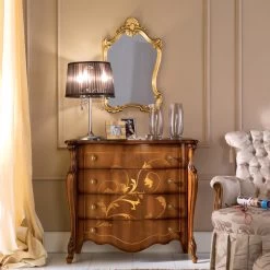 Miroir Classique à La Feuille D'or Avec Cadre En Forme Fabriqué En Italie - Precious -Décoration D'intérieur specchio foglia oro classico con cornice sagomata made in italy prezioso 3