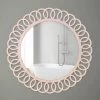 Grand Miroir Mural De Design Décoratif Et Moderne En Bois Rose - Couronne 1 Grand Miroir Mural De Design Décoratif Et Moderne En Bois Rose - Couronne -Décoration D'intérieur specchio grande da parete di design decorativo e moderno in legno rosa crown
