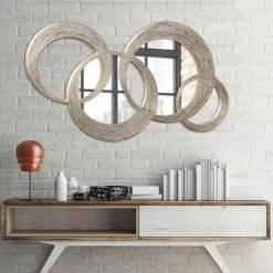 Miroir Mural Décoratif En Mdf Avec Décoration En Feuille D'argent Ball