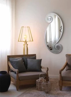 Miroir Mural Ovale De Conception Moderne En Fer Fabriqué En Italie - Pacifique 11 Miroir Mural Ovale De Conception Moderne En Fer Fabriqué En Italie - Pacifique -Décoration D'intérieur specchio ovale da parete di design moderno in ferro made in italy pacifico 4