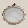 Miroir Ovale De Style Classique En Bois Blanc Fabriqué En Italie - Florence -Décoration D'intérieur specchio ovale stile classico in legno bianco made in italy florence