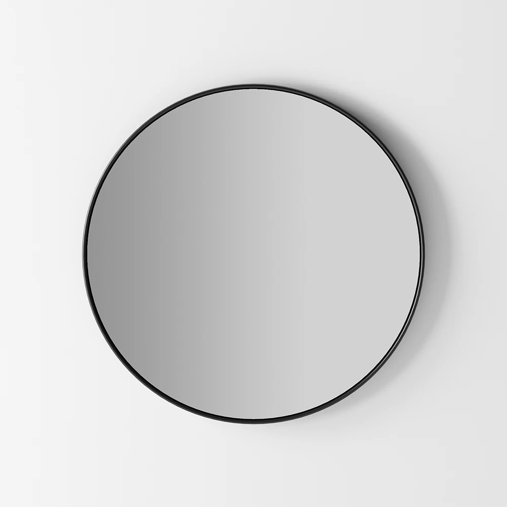 Miroir Mural Rétro-éclairé Avec Cadre Noir Made In Italy - Riflessi 4 Miroir Mural Rétro-éclairé Avec Cadre Noir Made In Italy - Riflessi – Image 2