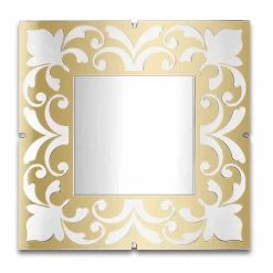 Cadre Miroir Carré En Plexiglas Design Or, Bronze, Argent - Foscolo