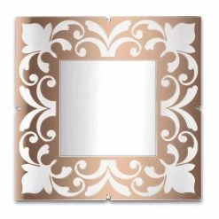 Cadre Miroir Carré En Plexiglas Design Or, Bronze, Argent - Foscolo -Décoration D'intérieur specchio quadrato cornice in plexiglass oro bronzo o argento di design foscolo 4