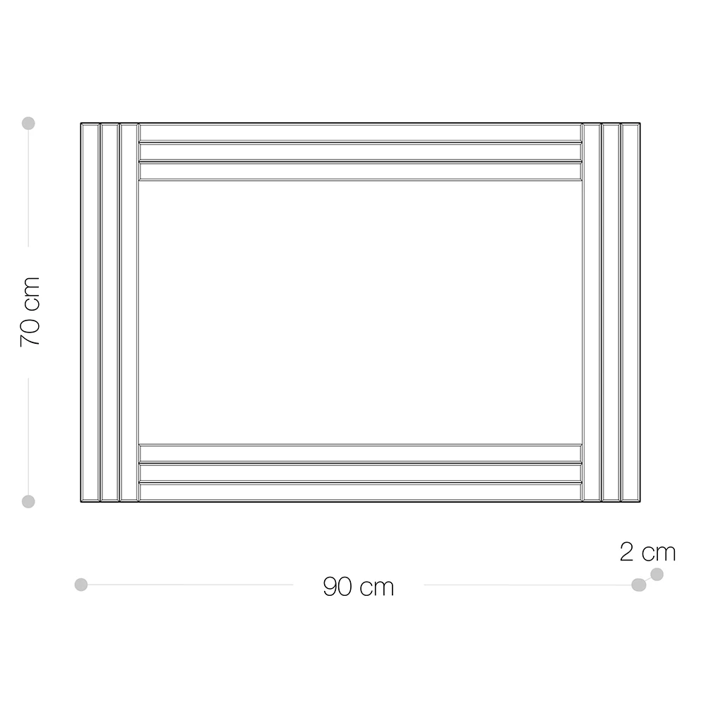 Miroir Mural Rectangulaire Avec Structure Au Design Moderne Mdf - Brisco 9 Miroir Mural Rectangulaire Avec Structure Au Design Moderne Mdf - Brisco – Image 7