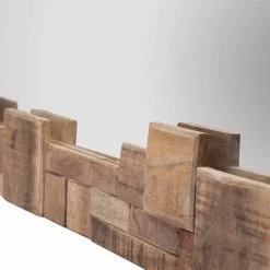 Miroir Mural Rectangulaire Moderne Avec Cadre En Bois D'acacia - Eloise -Décoration D'intérieur specchio rettangolare da parete moderno in legno di acacia e specchio eloise 2