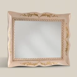 Miroir Rectangulaire En Bois Blanc De Style Classique Made In Italy - Florence