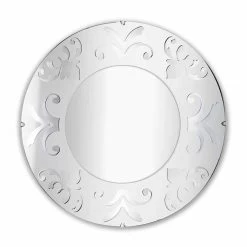 Miroir Design Rond En Plexiglas Or Argent Ou Bronze Avec Cadre - Foscolo -Décoration D'intérieur specchio rotondo design in plexiglass oro argento o bronzo con cornice foscolo 2