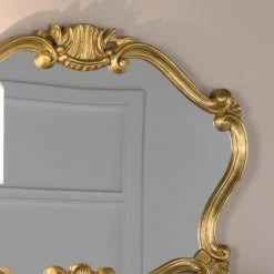 Miroir De Style Classique Avec Cadre En Feuille D'or Fabriqué En Italie - Precious 8 Miroir De Style Classique Avec Cadre En Feuille D'or Fabriqué En Italie - Precious -Décoration D'intérieur specchio stile classico con cornice foglia oro made in italy prezioso 2