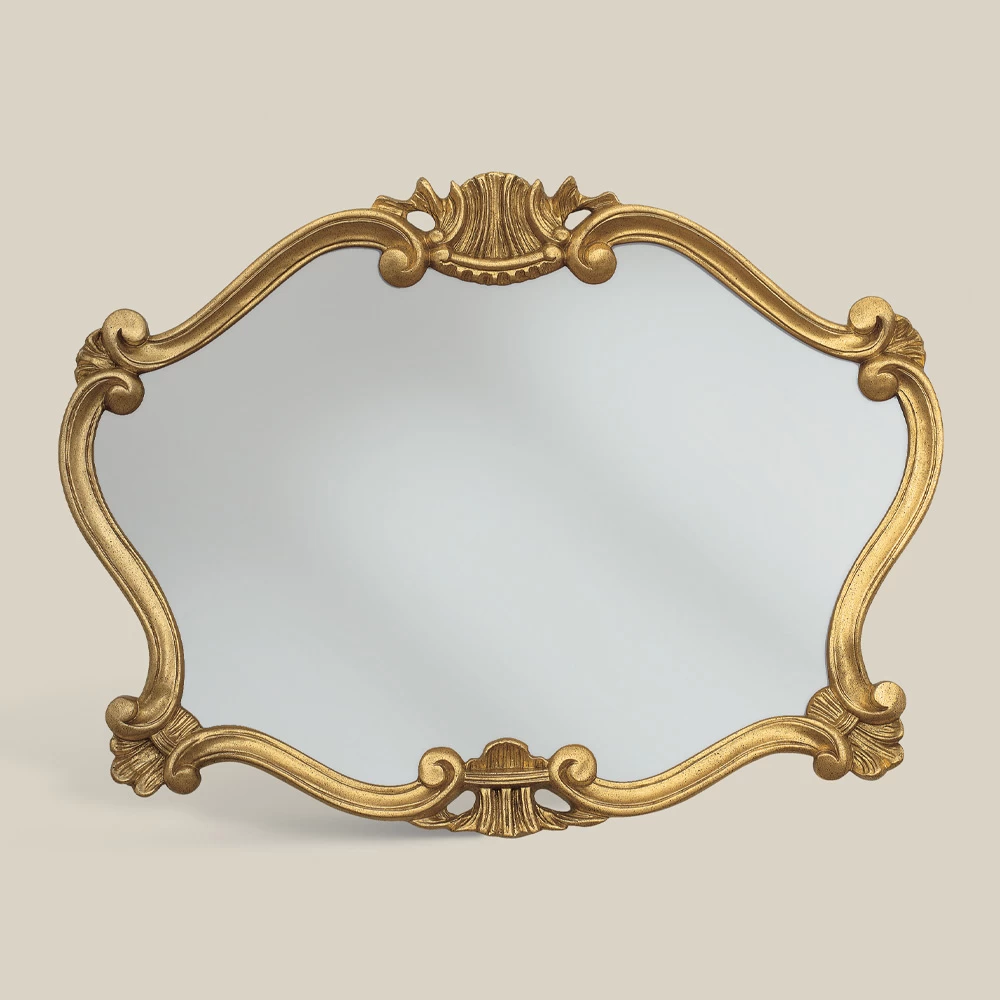 Miroir De Style Classique Avec Cadre En Feuille D'or Fabriqué En Italie - Precious 3 Miroir De Style Classique Avec Cadre En Feuille D'or Fabriqué En Italie - Precious