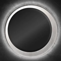 Miroir Lumineux LED Rond En Cristal Acrylique Moderne - Carotte