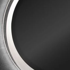 Miroir Lumineux LED Rond En Cristal Acrylique Moderne - Carotte -Décoration D'intérieur specchio tondo luminoso in cristallo acrilico con decori lineari carotte 4