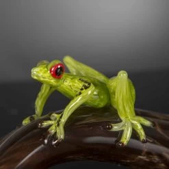 Statue Grenouille Sur Branche En Verre Coloré Made In Italy - Froggy 8 Statue Grenouille Sur Branche En Verre Coloré Made In Italy - Froggy -Décoration D'intérieur statuina a forma di rana su ramo in vetro colorato realizzata in italia froggy 2