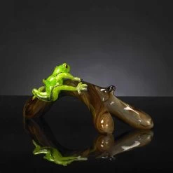 Statue Grenouille Sur Branche En Verre Coloré Made In Italy - Froggy 9 Statue Grenouille Sur Branche En Verre Coloré Made In Italy - Froggy -Décoration D'intérieur statuina a forma di rana su ramo in vetro colorato realizzata in italia froggy 3