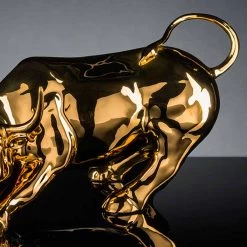 Statue En Céramique Faite à La Main En Forme De Taureau Fabriquée En Italie - Bulino 21 Statue En Céramique Faite à La Main En Forme De Taureau Fabriquée En Italie - Bulino -Décoration D'intérieur statuina a forma di toro in ceramica lavorata a mano made in italy bulino 7