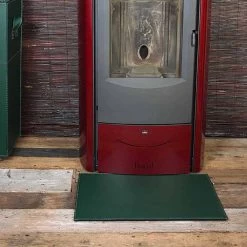 Tapis En Cuir De Conception Moderne Pour Cheminée / Poêle Virgilio Made In Italy