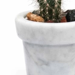 Pot De Design Arrondi En Marbre De Carrare Blanc Fabriqué En Italie - Windy -Décoration D'intérieur vasetto stondato di design in marmo bianco di carrara made in italy windy 2