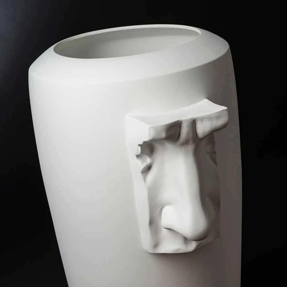 Grand Vase D'intérieur En Céramique Blanche Fait à La Main En Italie - Capuano 4 Grand Vase D'intérieur En Céramique Blanche Fait à La Main En Italie - Capuano – Image 2