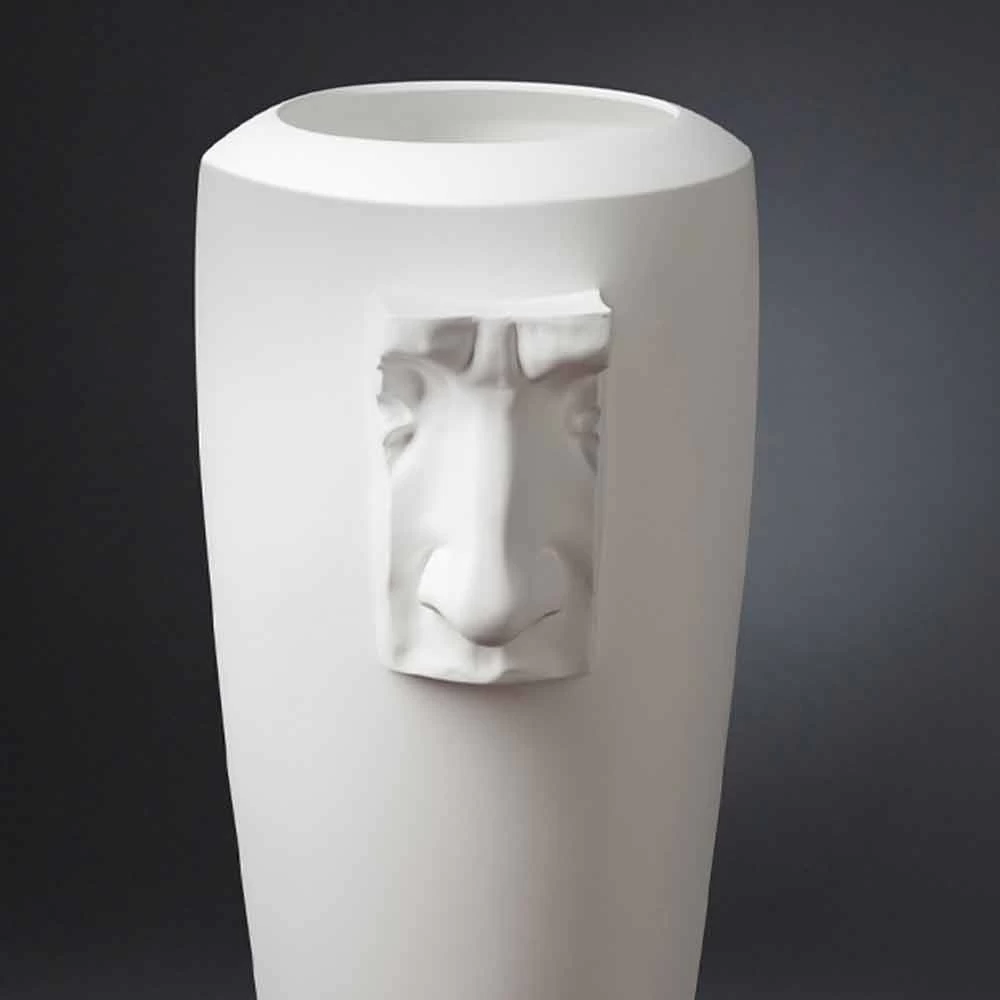 Grand Vase D'intérieur En Céramique Blanche Fait à La Main En Italie - Capuano 5 Grand Vase D'intérieur En Céramique Blanche Fait à La Main En Italie - Capuano – Image 3