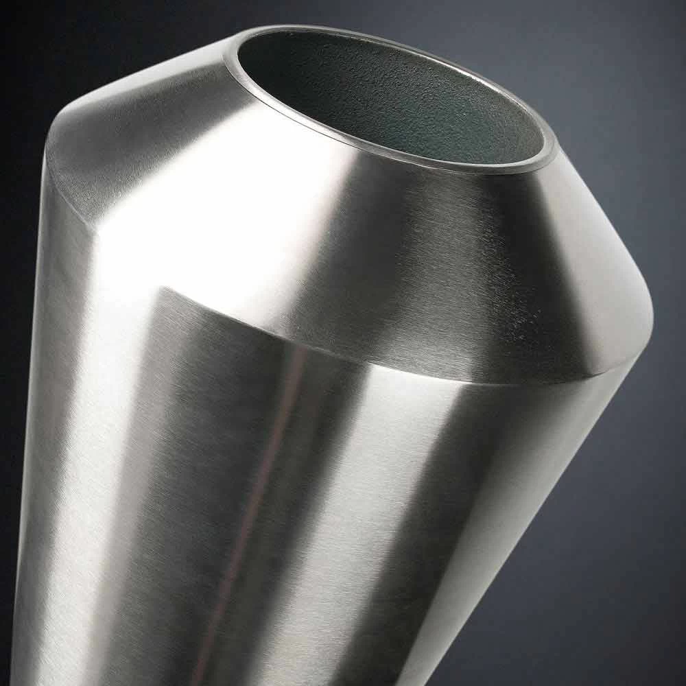 Grand Vase Décoratif En Acier Satiné Made In Italy Fine - Vesper 4 Grand Vase Décoratif En Acier Satiné Made In Italy Fine - Vesper – Image 2