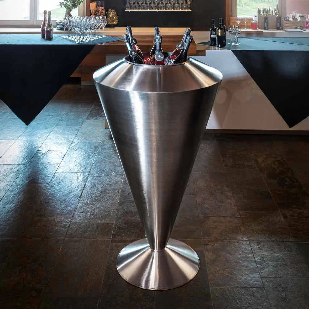 Grand Vase Décoratif En Acier Satiné Made In Italy Fine - Vesper 8 Grand Vase Décoratif En Acier Satiné Made In Italy Fine - Vesper – Image 6