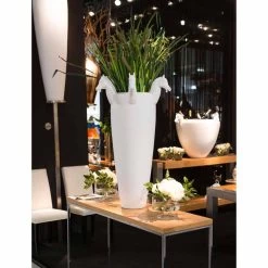 Grand Vase D'Intérieur En Céramique Blanche Ou Or Brillant Fabriqué En Italie - Jacky 10 Grand Vase D'Intérieur En Céramique Blanche Ou Or Brillant Fabriqué En Italie - Jacky -Décoration D'intérieur vaso alto per interni in ceramica bianca o oro lucido made in italy jacky 2