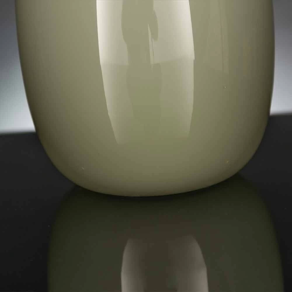 Vase Artisanal En Verre Brillant Blanc Ou Gris Fabriqué En Italie - Malindi 5 Vase Artisanal En Verre Brillant Blanc Ou Gris Fabriqué En Italie - Malindi – Image 3