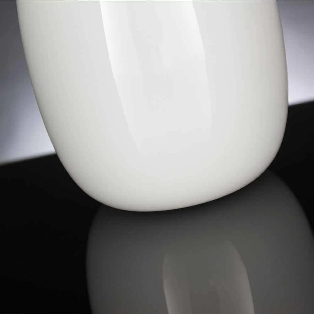 Vase Artisanal En Verre Brillant Blanc Ou Gris Fabriqué En Italie - Malindi 8 Vase Artisanal En Verre Brillant Blanc Ou Gris Fabriqué En Italie - Malindi – Image 6