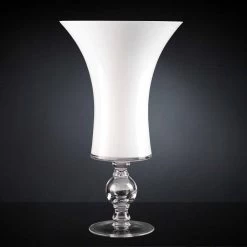 Vase Artisan En Verre Soufflé Blanc Ou Or 24k Fabriqué En Italie - Canberra -Décoration D'intérieur vaso artigianale in vetro soffiato bianco o oro 24k made in italy canberra