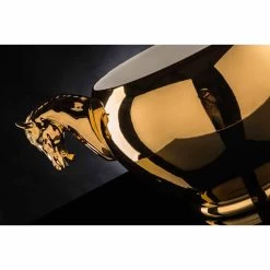 Vase D'intérieur En Céramique Blanche Ou Or 24 Carats Fait à La Main En Italie - Jacky -Décoration D'intérieur vaso da interno in ceramica bianca o oro 24k lavorata a mano in italia jacky 4