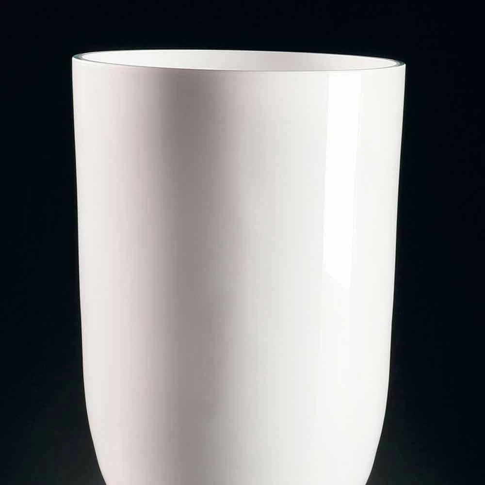 Vase D'intérieur En Verre Blanc Fabriqué à La Main En Italie - Crezia 5 Vase D'intérieur En Verre Blanc Fabriqué à La Main En Italie - Crezia – Image 3