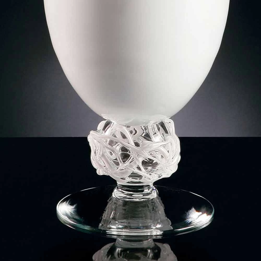 Vase D'intérieur En Verre Blanc Fabriqué à La Main En Italie - Crezia 6 Vase D'intérieur En Verre Blanc Fabriqué à La Main En Italie - Crezia – Image 4
