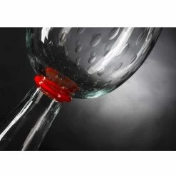 Vase D'intérieur En Verre De Murano Avec Détail Rouge Made In Italy - Copernicus -Décoration D'intérieur vaso da interno in vetro di murano con dettaglio rosso made in italy copernico 2